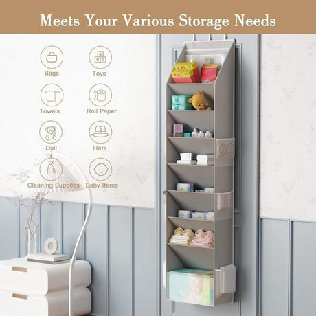 Gray Black Over-The-Door Shoe Organizer Shoe Storage Home Organization Space-Saving
