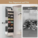 Gray Black Over-The-Door Shoe Organizer Shoe Storage Home Organization Space-Saving