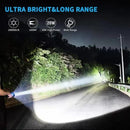 Black Gray LED Flashlight Digital Display Flashlight High-Intensity Flashlight Flashlight