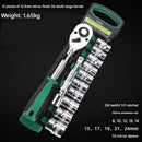 Gray Tool Socket Set 12.5mm Socket Set Mirror Finish Sockets 24-Tooth Ratchet Large