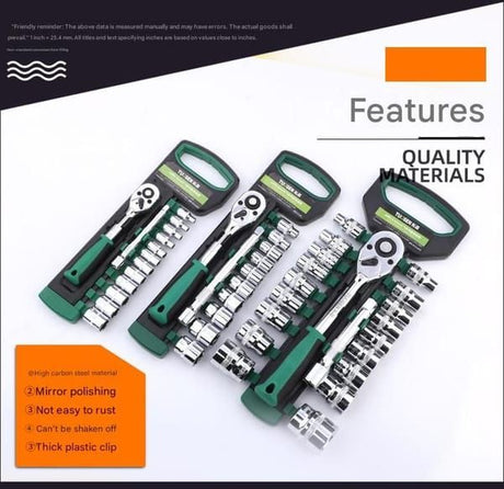 Gray Tool Socket Set 12.5mm Socket Set Mirror Finish Sockets 24-Tooth Ratchet Large