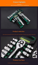 Gray Tool Socket Set 12.5mm Socket Set Mirror Finish Sockets 24-Tooth Ratchet Large