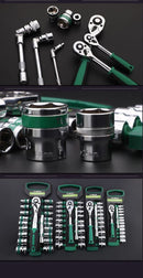 Gray Tool Socket Set 12.5mm Socket Set Mirror Finish Sockets 24-Tooth Ratchet Large