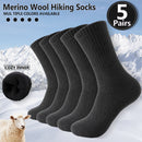 Black Merino Wool Hiking Socks 5 Pairs Hiking Socks Outdoor Socks Australia Warm