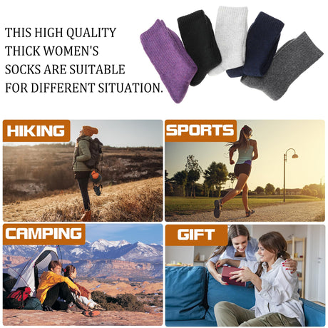 Black Merino Wool Hiking Socks 5 Pairs Hiking Socks Outdoor Socks Australia Warm