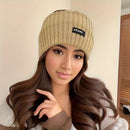 Black Pink Women'S Headbands Elastic Headbands Winter Ear Warmers Solid Color Headbands