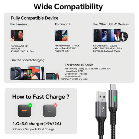 Pink Black 240W Type-C Cable Super Fast Charging 2M Data Cable Pink Charging Cable Durable