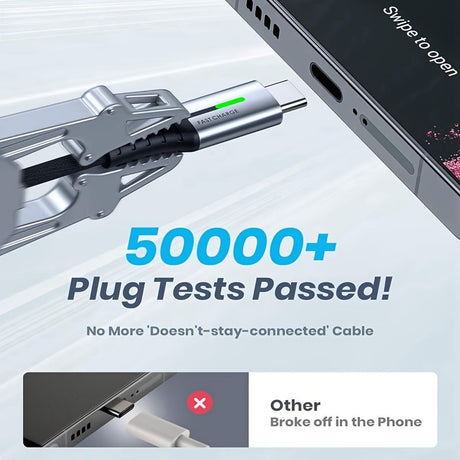 Black 240W Type-C Cable Super Fast Charging Cable 2m Data Cable Durable Charging