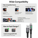 Black 240W Type-C Cable Super Fast Charging Cable 2m Data Cable Durable Charging