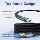 Black 240W Type-C Cable Super Fast Charging Cable 2m Data Cable Durable Charging