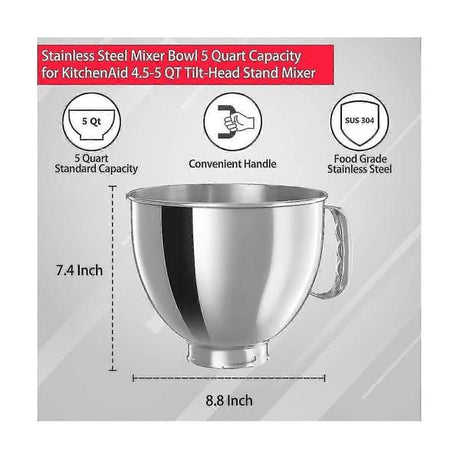 Black Stainless Steel Mixing Bowl with Ergonomic Handle
