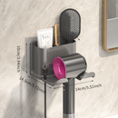 Wall-Mounted Hair Dryer Holder with Storage Compartment