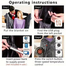 Gray Heated Wearable Blanket with Carbon Fiber Core & Adjustable Heat