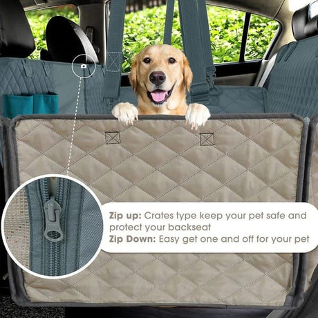 Dog Car Seat Cover for Australia – Durable, Easy Install with Side Flaps & Pockets