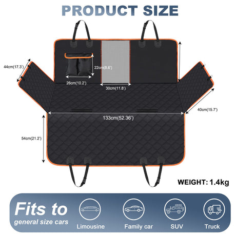 Dog Car Seat Cover for Australia – Durable, Easy Install with Side Flaps & Pockets