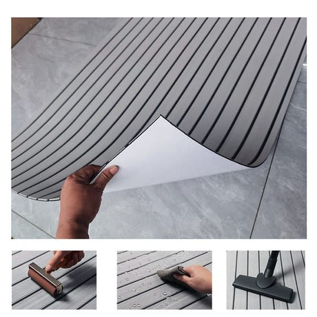 EVA Foam Boat Floor Mat 240x30x0.6 cm Light Grey