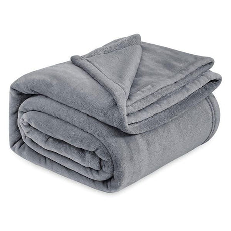 Grey Fleece Blanket for Cozy Comfort and Versatile Home Decor