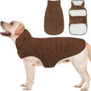 Brown XL Dog Fleece Coat for Large Breeds
