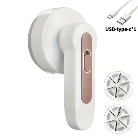 White Black Electric Clothes Lint Remover with USB-C Charging