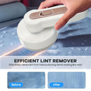 White Black Electric Clothes Lint Remover with USB-C Charging
