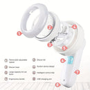 White Black Electric Clothes Lint Remover with USB-C Charging