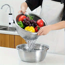 2-Piece Stainless Steel Micro-Perforated Strainer Bowls, Multipurpose Colanders and Mixing Bowls
