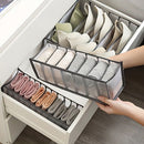 3-Piece Mesh Socks, Underwear & Belt Organizer – Nylon Drawer Dividers, 7 Compartments