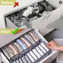 3-Piece Mesh Socks, Underwear & Belt Organizer – Nylon Drawer Dividers, 7 Compartments