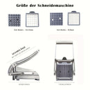 Stainless Steel French Fry Cutter, Adjustable Thickness Vegetable Slicer