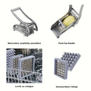 Stainless Steel French Fry Cutter, Adjustable Thickness Vegetable Slicer