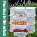 White Black Fiber Mesh Air Drying Rack - Multi-layer Collapsible for Clothes & Food