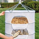 White Black Fiber Mesh Air Drying Rack - Multi-layer Collapsible for Clothes & Food