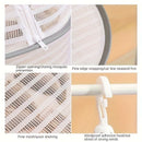 White Black Fiber Mesh Air Drying Rack - Multi-layer Collapsible for Clothes & Food