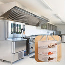 White Black Fiber Mesh Air Drying Rack - Multi-layer Collapsible for Clothes & Food
