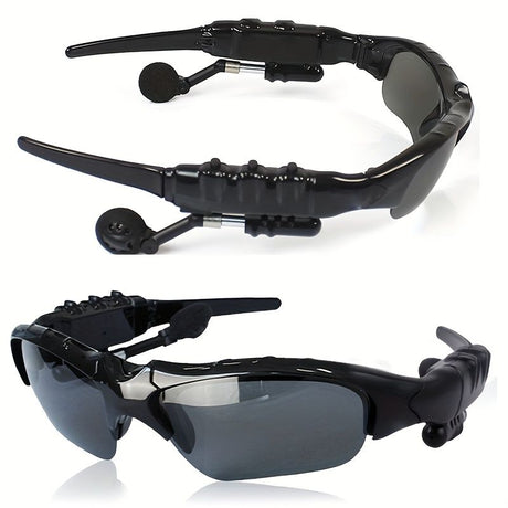 Bluetooth Sunglasses with Integrated Earphones for Audio