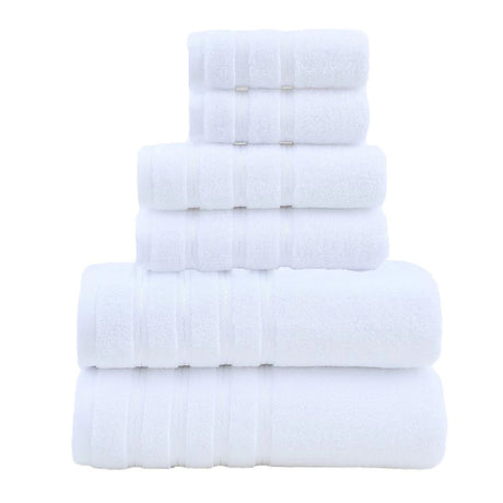 6-Piece White Towel Set