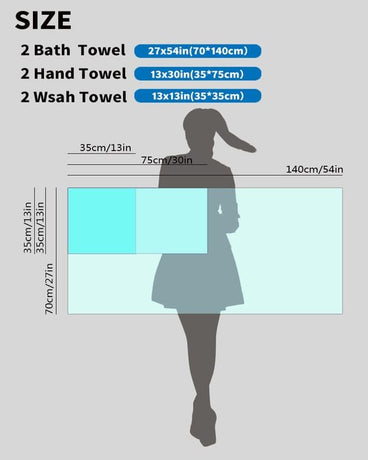 6-Piece White Towel Set