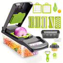 16-Piece Vegetable Chopper Set, Interchangeable Blades