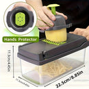 16-Piece Vegetable Chopper Set, Interchangeable Blades