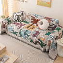 Graffiti Colored 180x340cm Sofa Blanket, Urban Art Throw