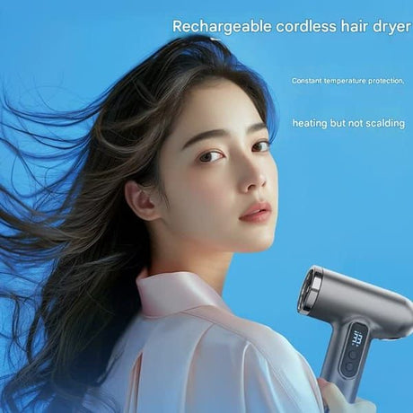 Wireless Charging Hair Dryer – 120,000 RPM, 15600mAh