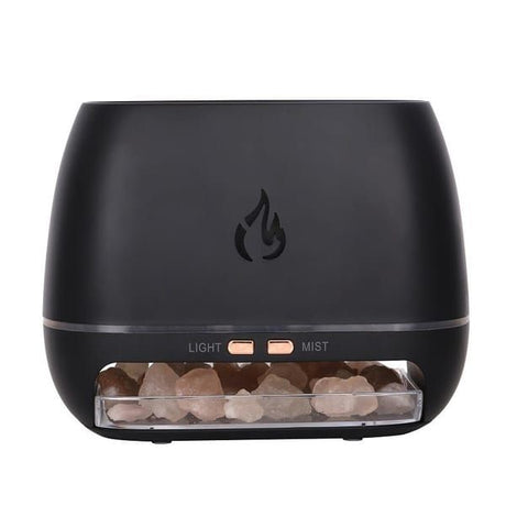 Black Aroma Diffuser with Himalayan Salt Stones