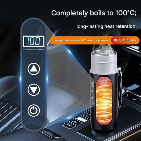 Upgraded Car Electric Kettle 12V/24V 316 Stainless Steel 500mL