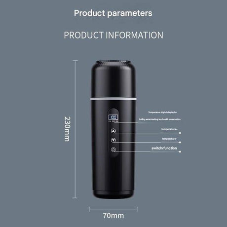 Upgraded Car Electric Kettle 12V/24V 316 Stainless Steel 500mL