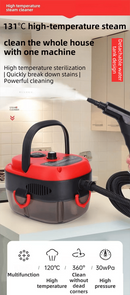 Steam Cleaner with Multiple Attachments, White