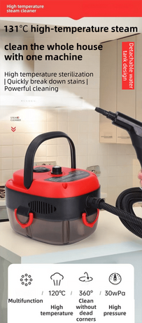 Steam Cleaner with Multiple Attachments, White