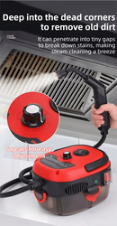 Steam Cleaner with Multiple Attachments, White