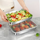 3 pieces/set Large stainless steel square food storage box with transparent lid - leak-proof, stackable, durable - perfect for camping, outdoor exploration and home use - perfect for storing meat, fruits