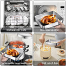 3 pieces/set Large stainless steel square food storage box with transparent lid - leak-proof, stackable, durable - perfect for camping, outdoor exploration and home use - perfect for storing meat, fruits