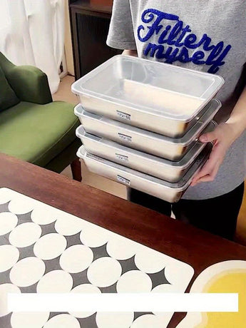 3 pieces/set Large stainless steel square food storage box with transparent lid - leak-proof, stackable, durable - perfect for camping, outdoor exploration and home use - perfect for storing meat, fruits
